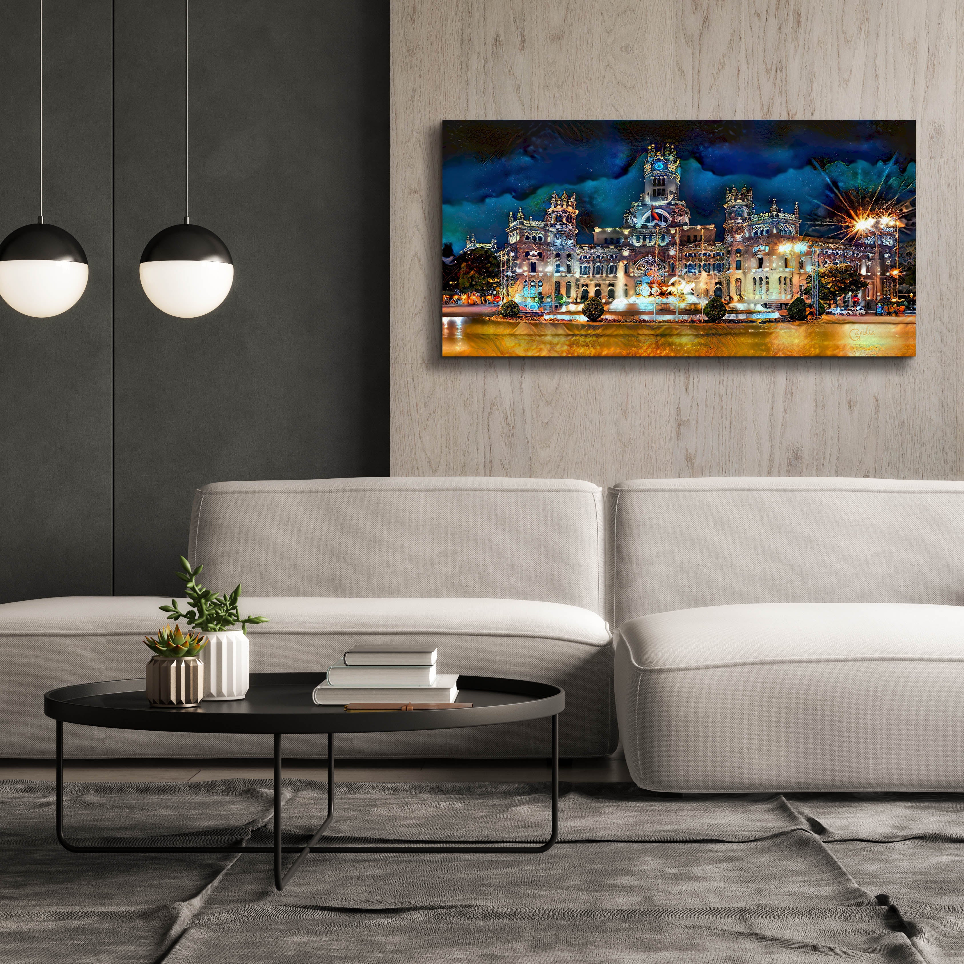 'Madrid Spain Cibeles Palace' by Pedro Gavidia, Canvas Wall Art,60 x 30
