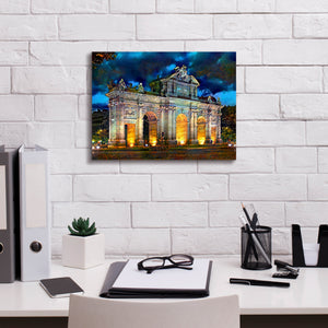 'Madrid Spain Alcala Gate' by Pedro Gavidia, Canvas Wall Art,16 x 12