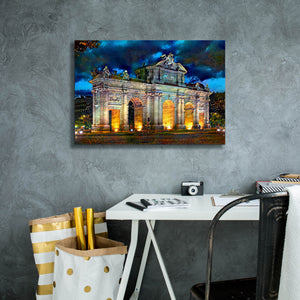 'Madrid Spain Alcala Gate' by Pedro Gavidia, Canvas Wall Art,26 x 18