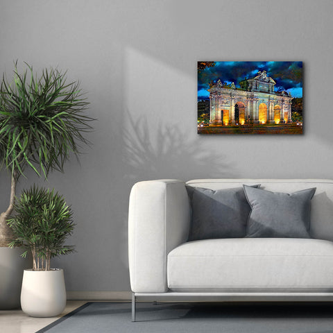 Image of 'Madrid Spain Alcala Gate' by Pedro Gavidia, Canvas Wall Art,26 x 18