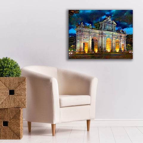 Image of 'Madrid Spain Alcala Gate' by Pedro Gavidia, Canvas Wall Art,34 x 26