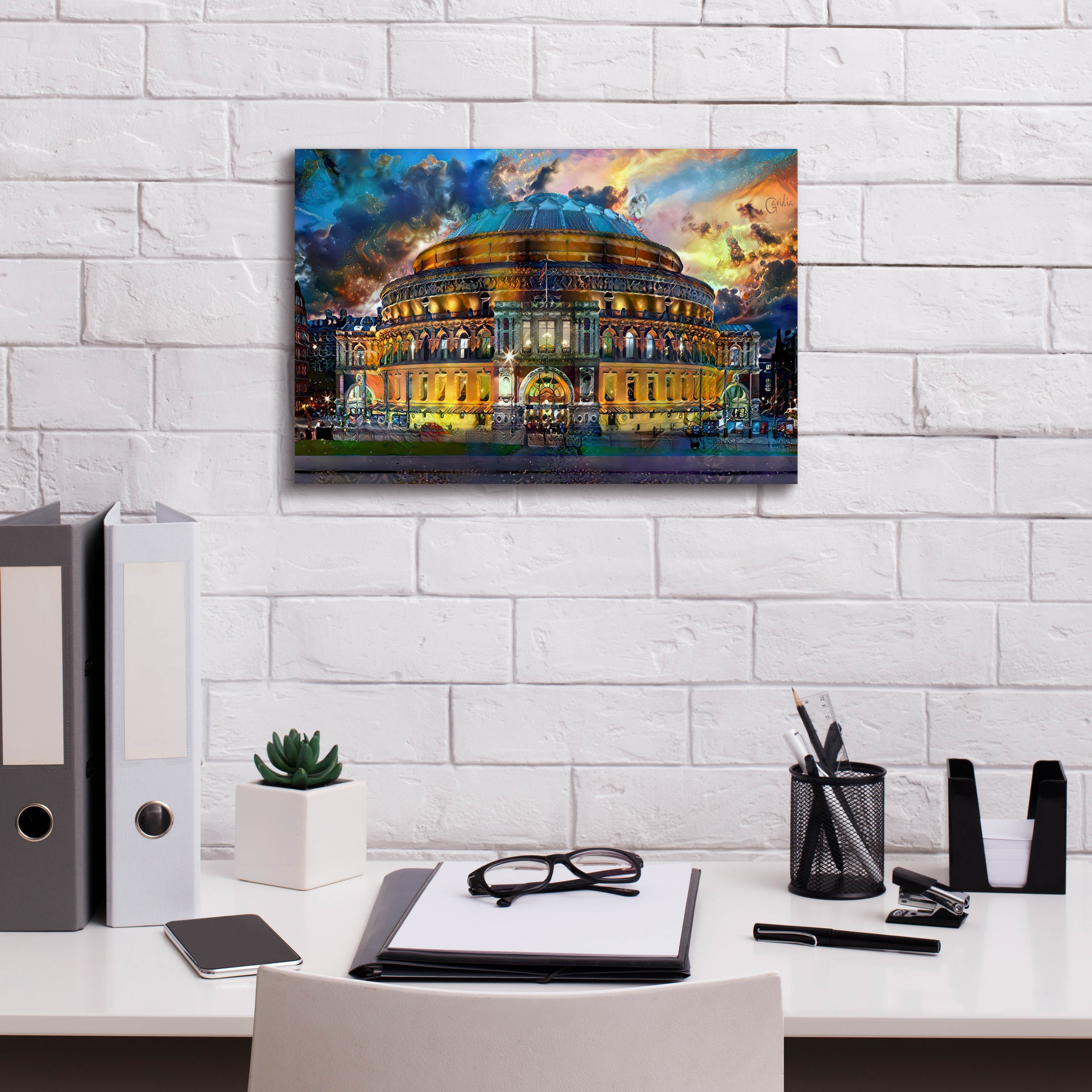 'London England Royal Albert Hall' by Pedro Gavidia, Canvas Wall Art,18 x 12