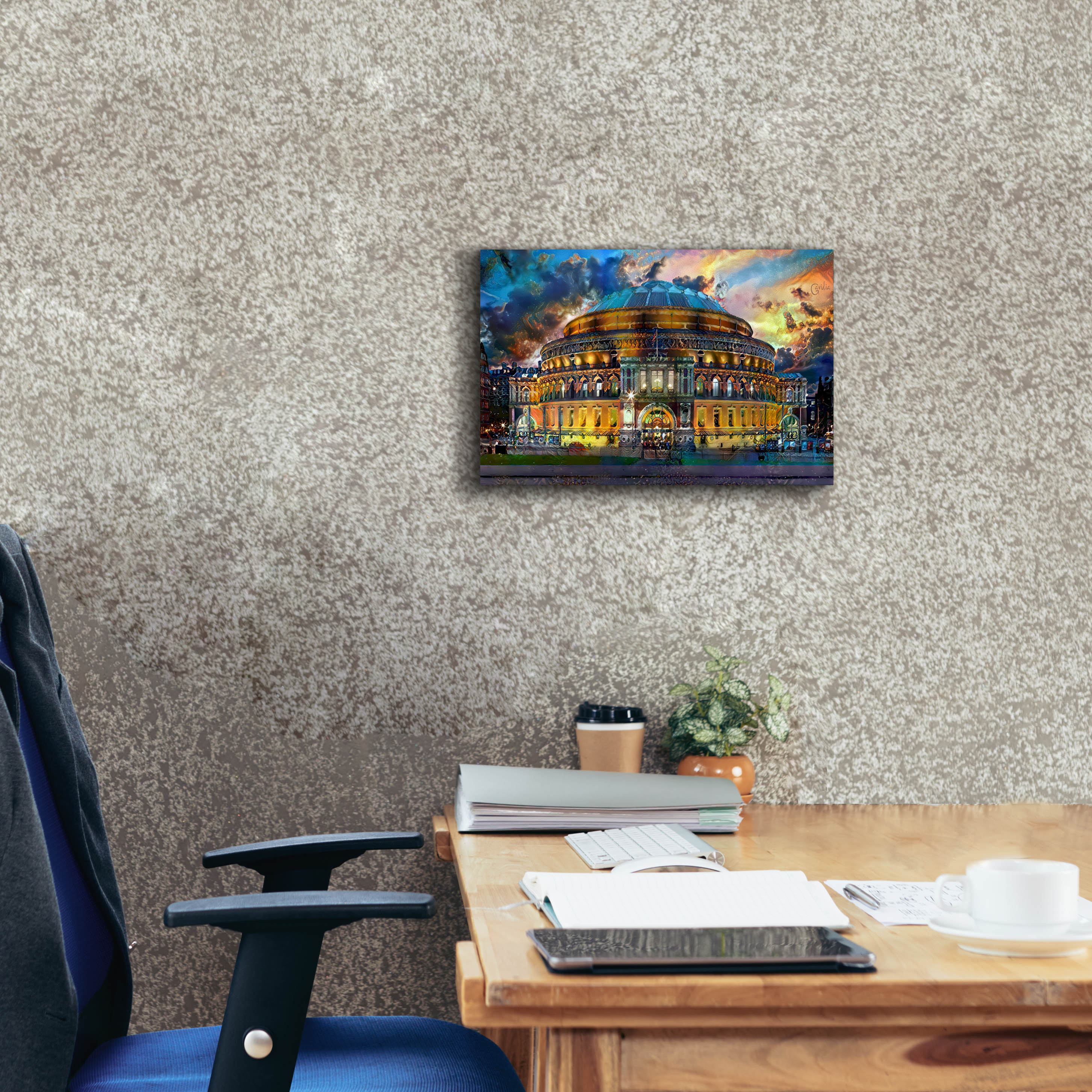 'London England Royal Albert Hall' by Pedro Gavidia, Canvas Wall Art,18 x 12