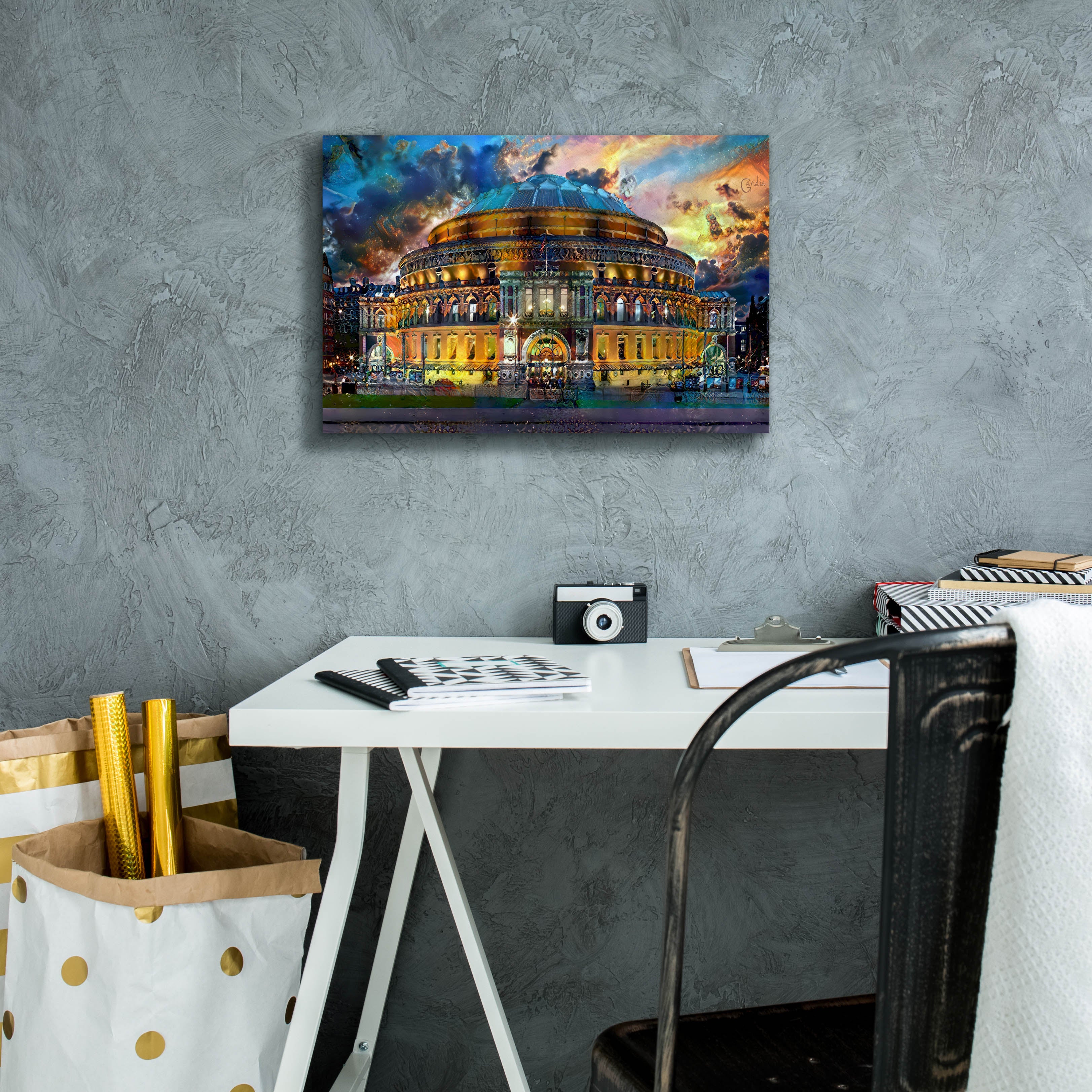 'London England Royal Albert Hall' by Pedro Gavidia, Canvas Wall Art,18 x 12