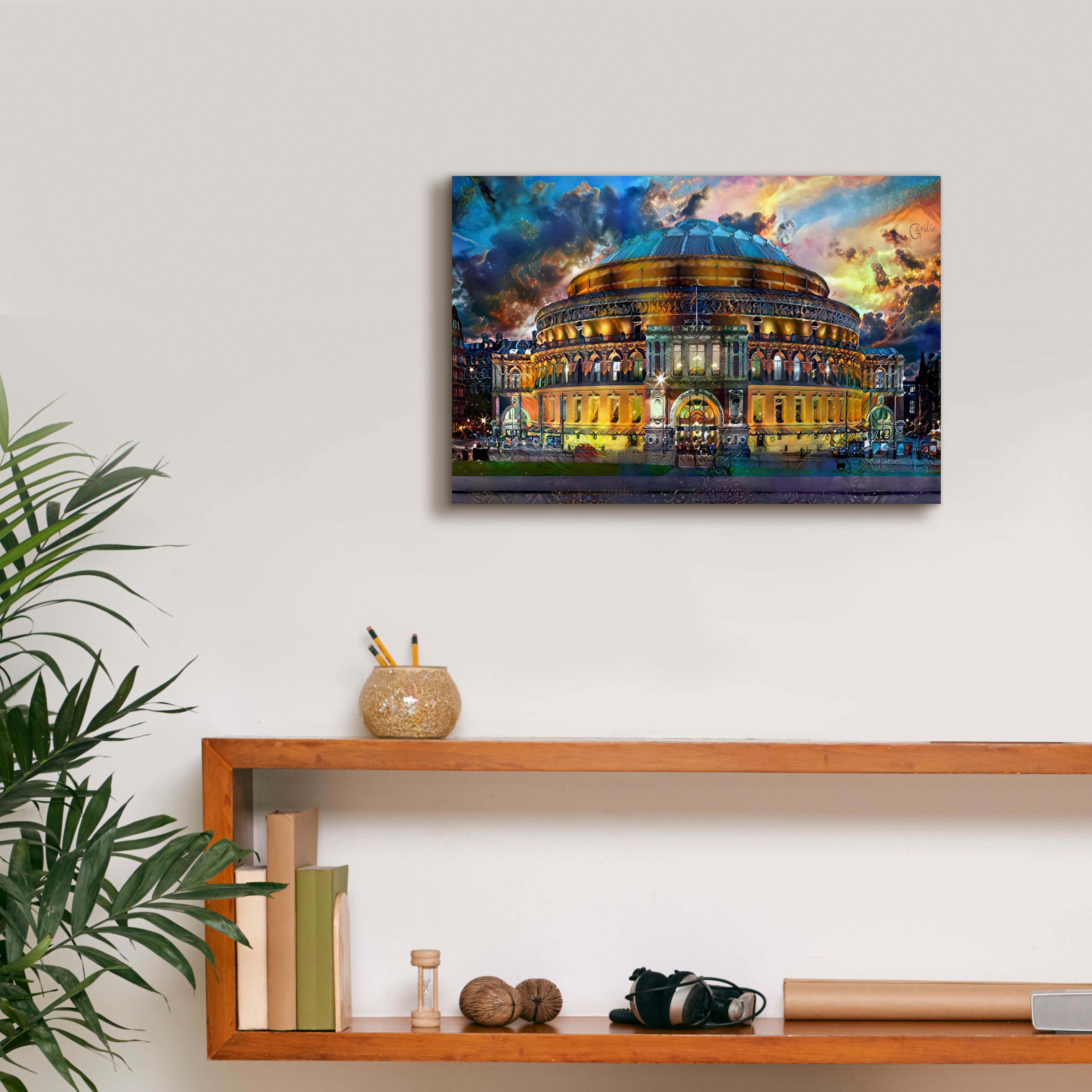 'London England Royal Albert Hall' by Pedro Gavidia, Canvas Wall Art,18 x 12