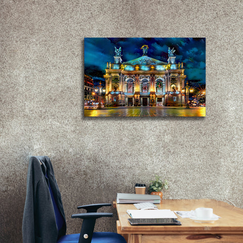 Image of 'Leopolis Ukraine Opera' by Pedro Gavidia, Canvas Wall Art,40 x 26