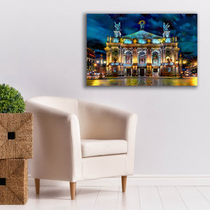 'Leopolis Ukraine Opera' by Pedro Gavidia, Canvas Wall Art,40 x 26