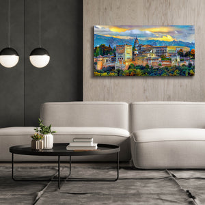 'Granada Spain La Alhambra' by Pedro Gavidia, Canvas Wall Art,60 x 30