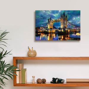 'England London Bridge' by Pedro Gavidia, Canvas Wall Art,18 x 12