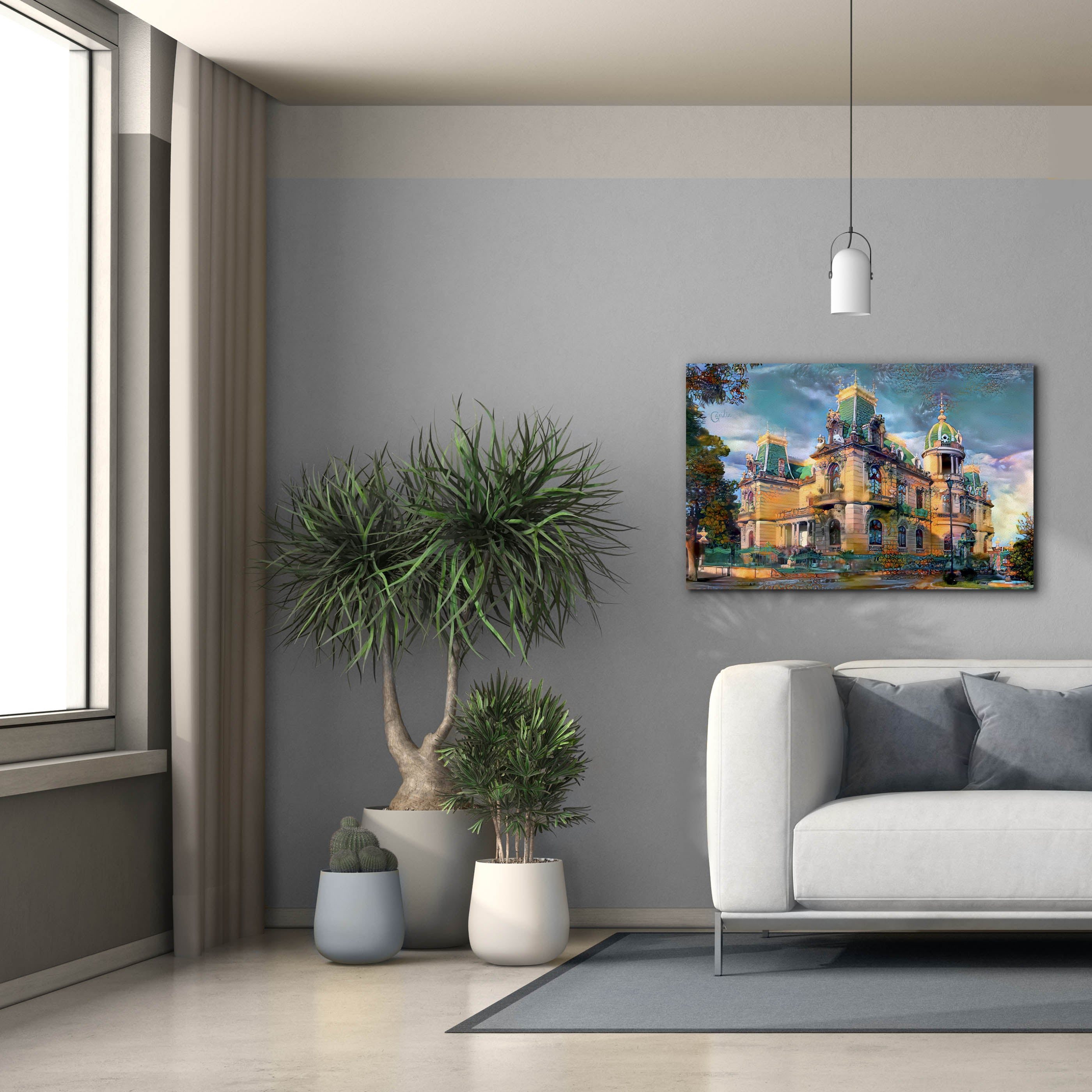 'Chihuahua Mexico Quinta Gameros' by Pedro Gavidia, Canvas Wall Art,40 x 26