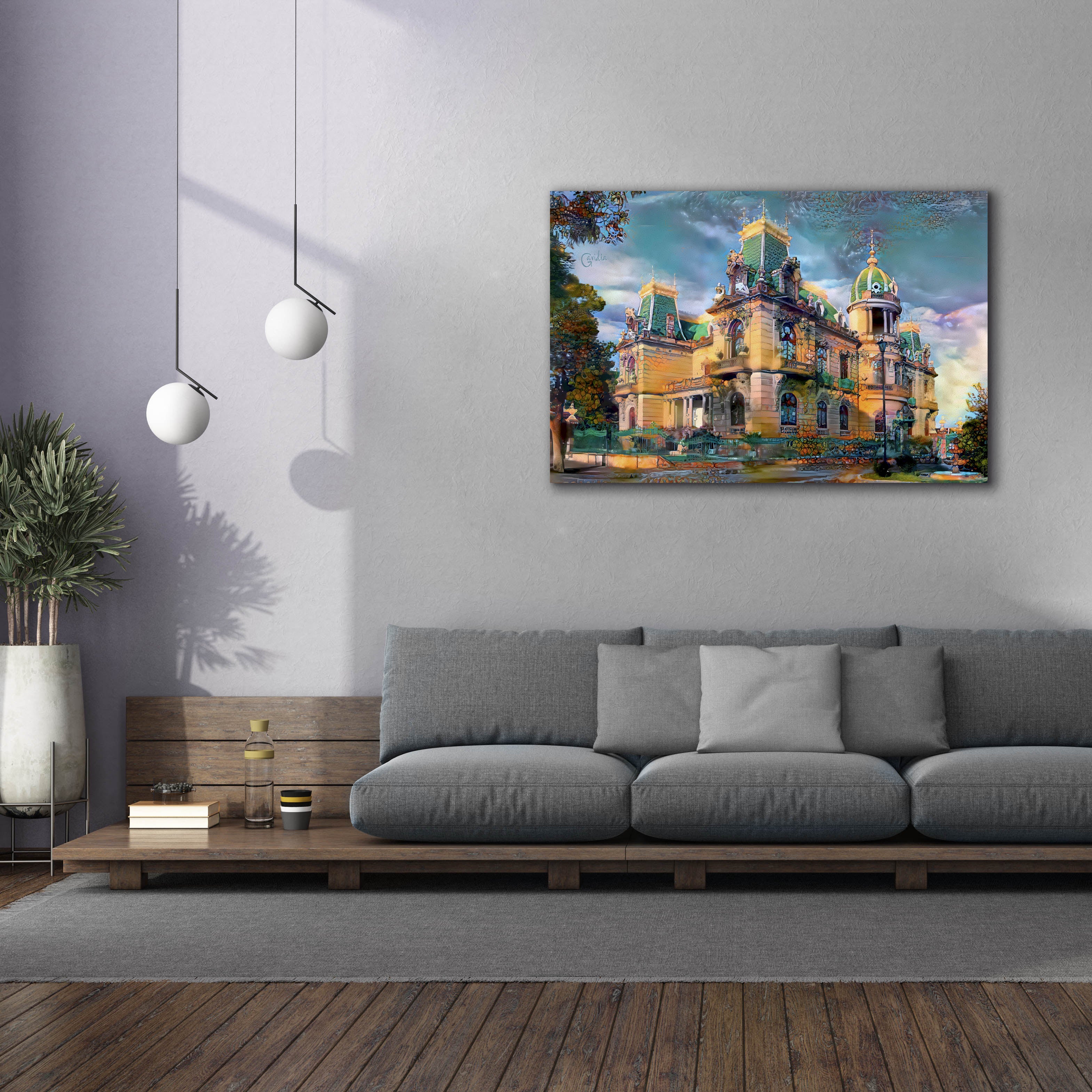 'Chihuahua Mexico Quinta Gameros' by Pedro Gavidia, Canvas Wall Art,60 x 40