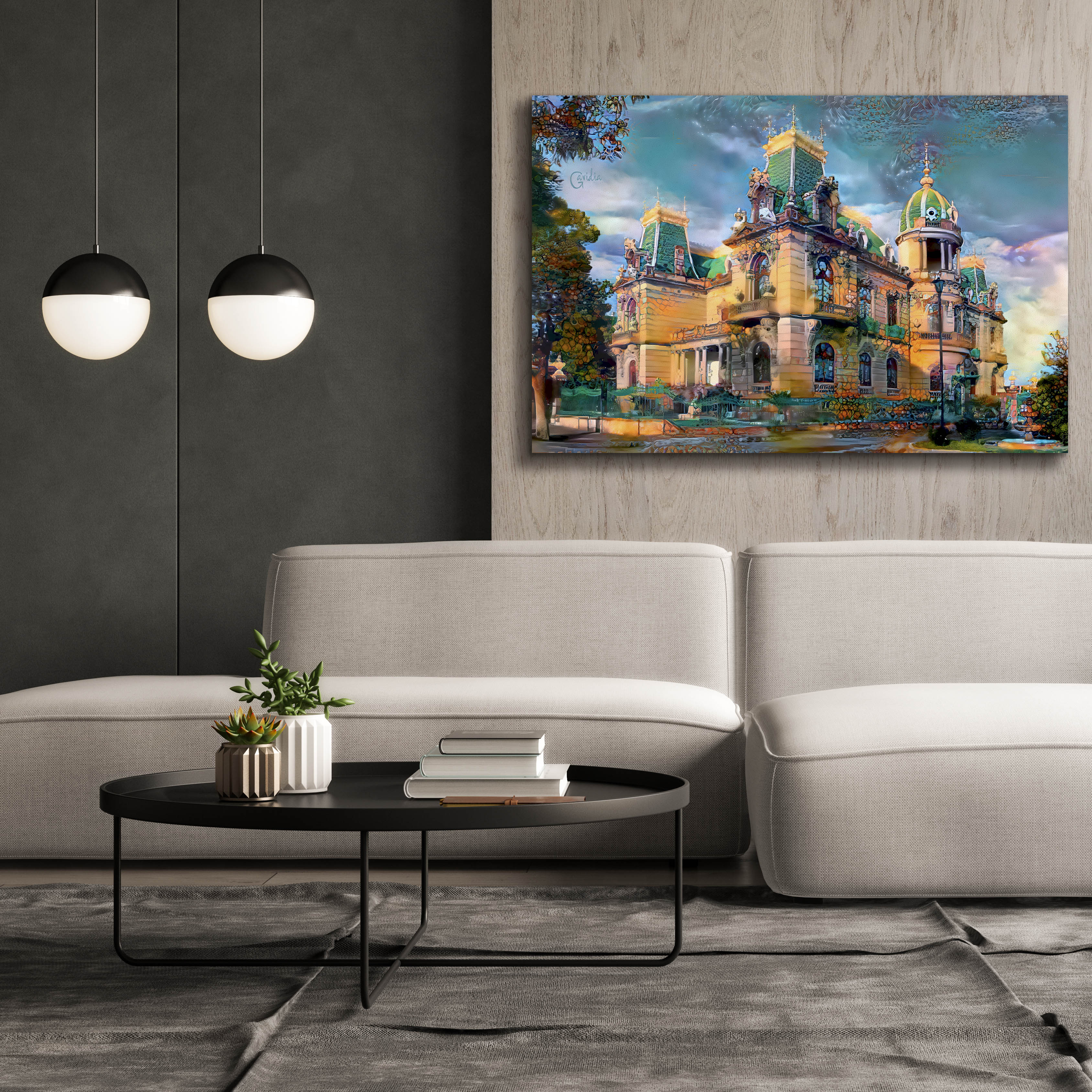 'Chihuahua Mexico Quinta Gameros' by Pedro Gavidia, Canvas Wall Art,60 x 40