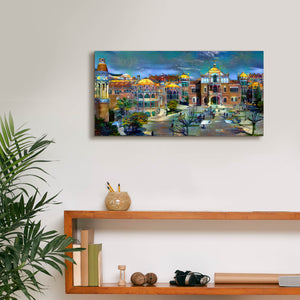 'Barcelona Spain Sant Pau Hospital and Palau de la Musica' by Pedro Gavidia, Canvas Wall Art,24 x 12