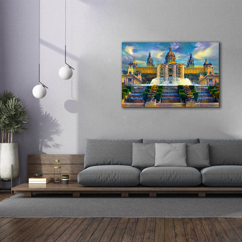 Image of 'Barcelona Spain Montjuic' by Pedro Gavidia, Canvas Wall Art,60 x 40