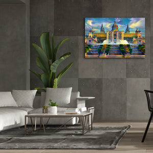 'Barcelona Spain Montjuic' by Pedro Gavidia, Canvas Wall Art,60 x 40