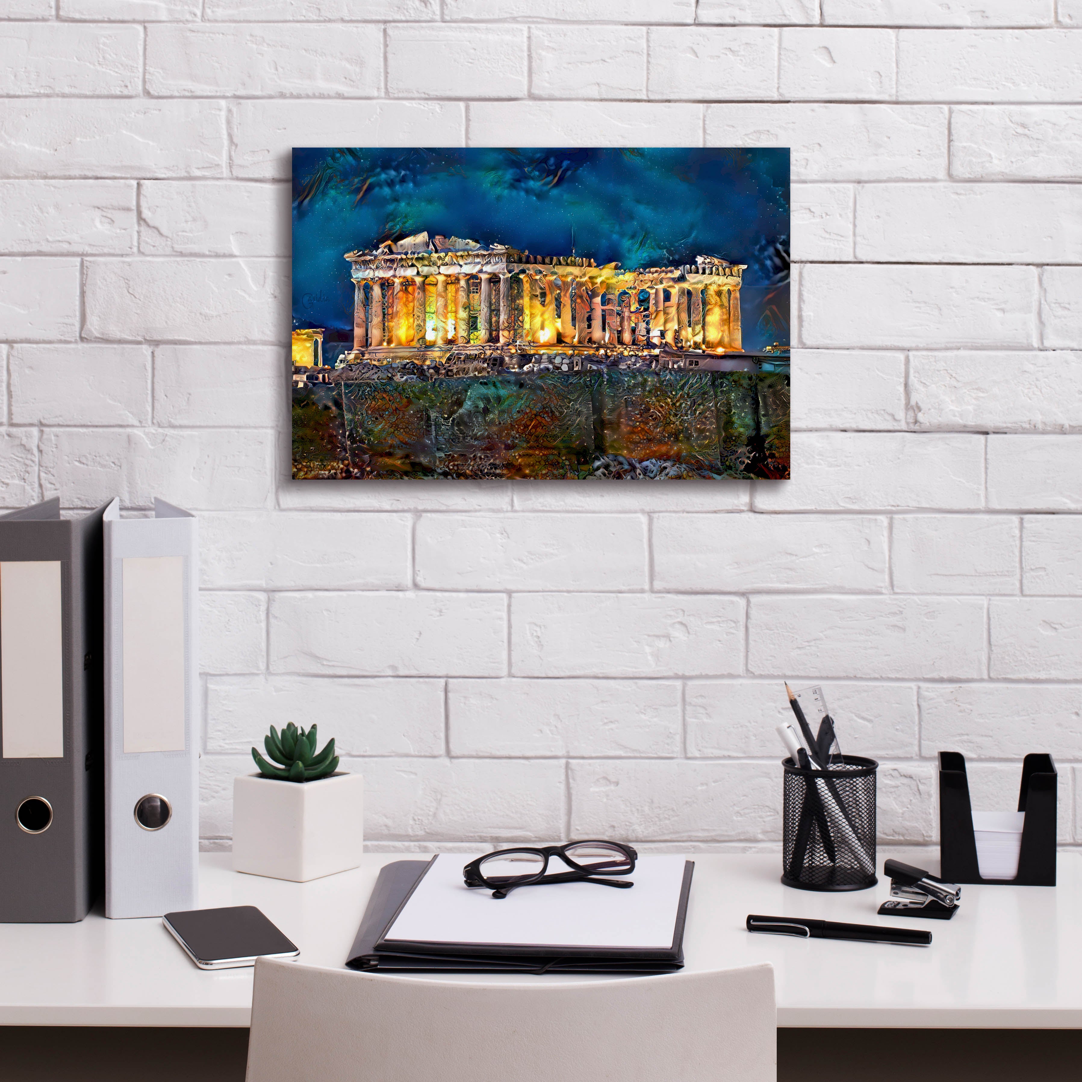 'Athens Greece Parthenon' by Pedro Gavidia, Canvas Wall Art,18 x 12