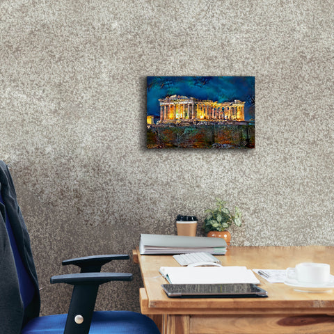 Image of 'Athens Greece Parthenon' by Pedro Gavidia, Canvas Wall Art,18 x 12