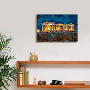'Athens Greece Parthenon' by Pedro Gavidia, Canvas Wall Art,18 x 12