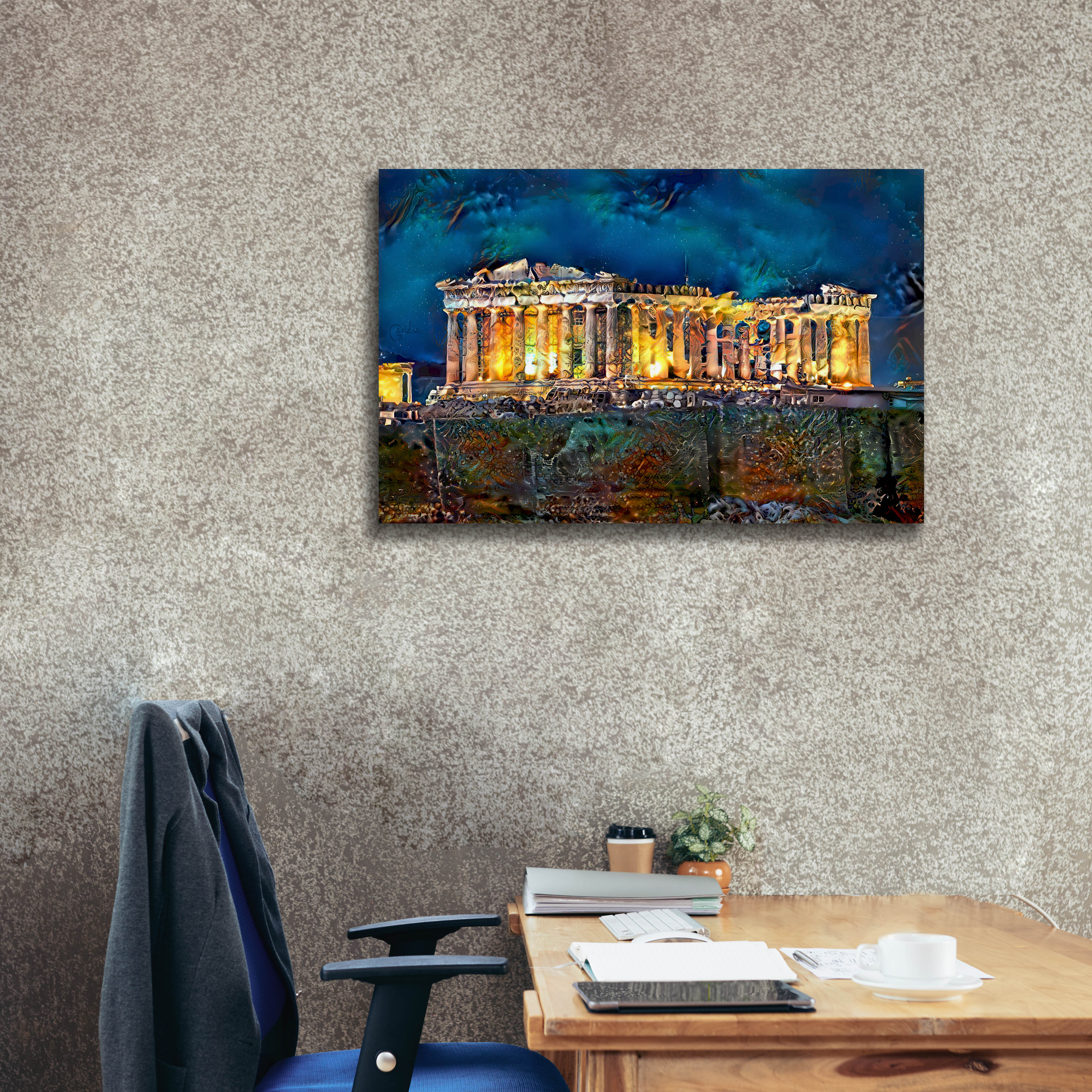'Athens Greece Parthenon' by Pedro Gavidia, Canvas Wall Art,40 x 26