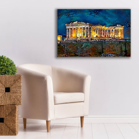 Image of 'Athens Greece Parthenon' by Pedro Gavidia, Canvas Wall Art,40 x 26