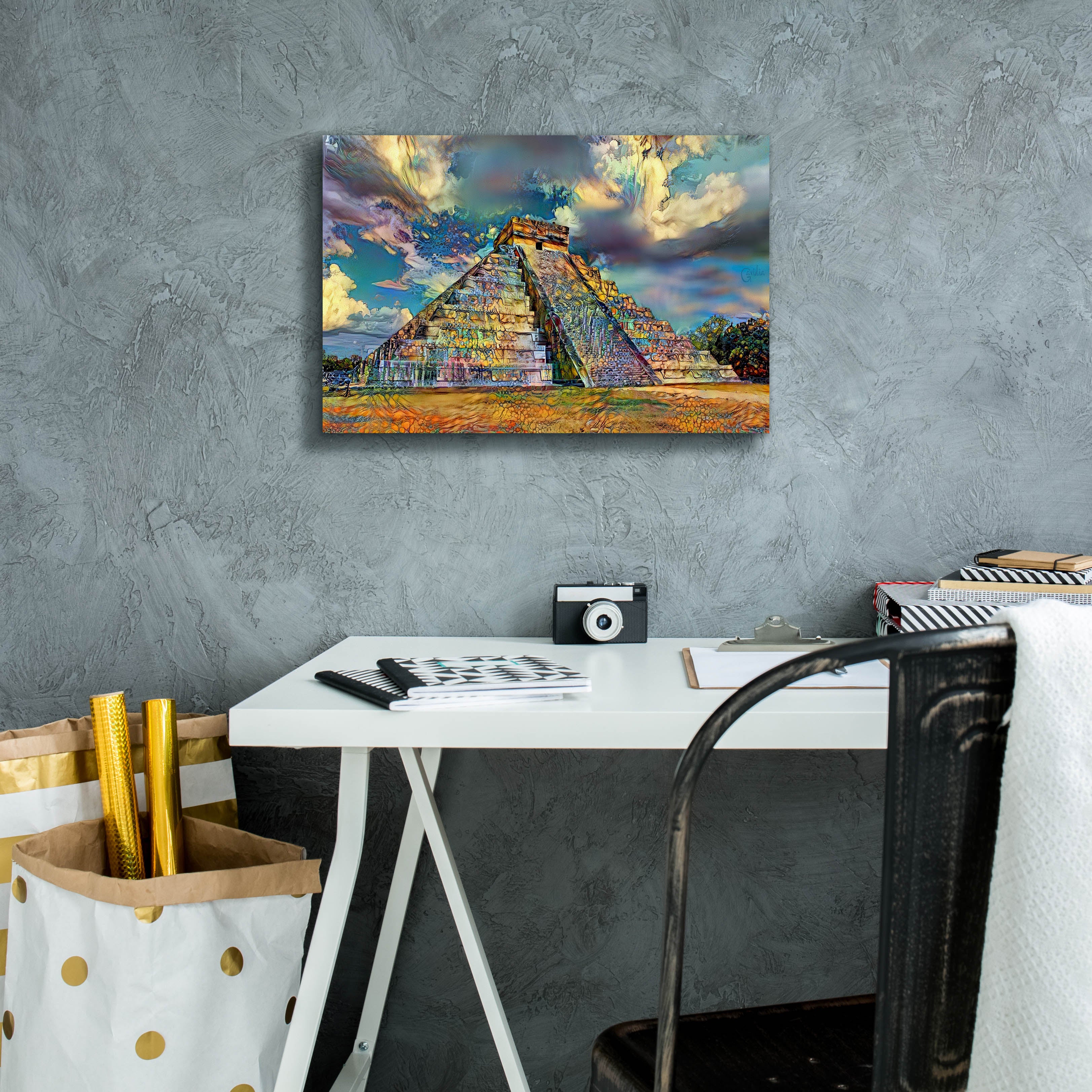 'Yucatan Mexico Chichen Itza' by Pedro Gavidia, Canvas Wall Art,18 x 12
