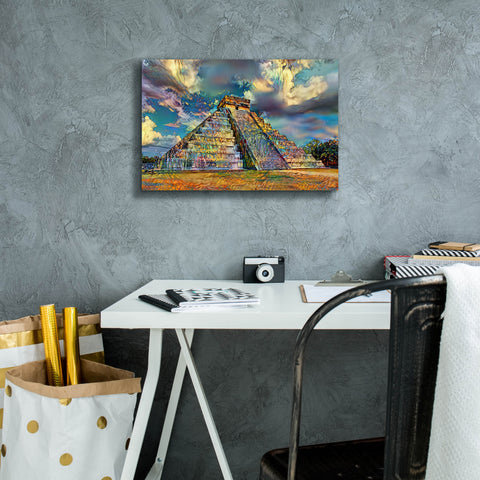 Image of 'Yucatan Mexico Chichen Itza' by Pedro Gavidia, Canvas Wall Art,18 x 12