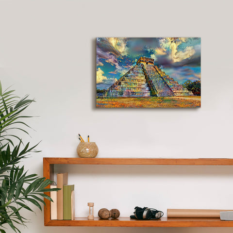 Image of 'Yucatan Mexico Chichen Itza' by Pedro Gavidia, Canvas Wall Art,18 x 12