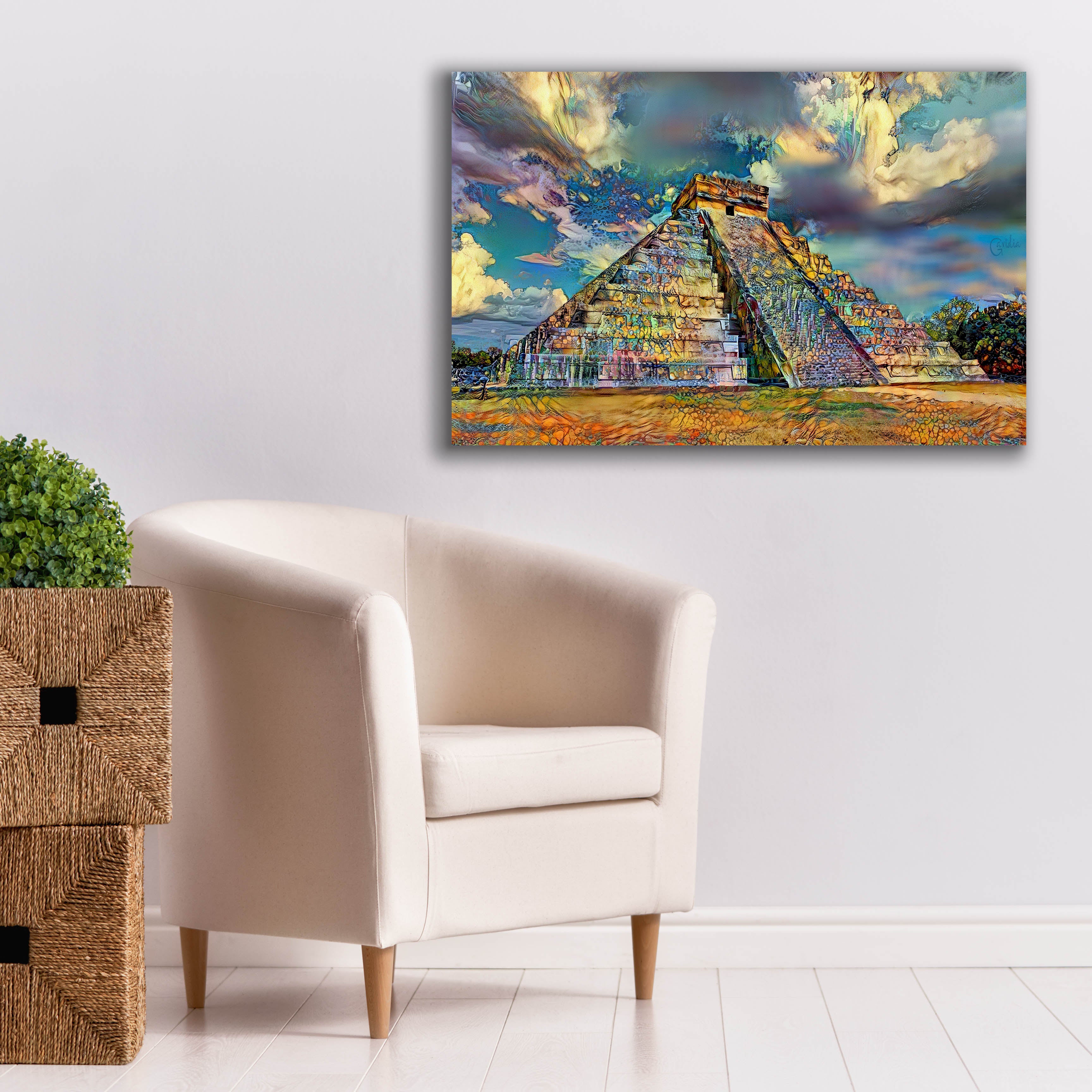 'Yucatan Mexico Chichen Itza' by Pedro Gavidia, Canvas Wall Art,40 x 26