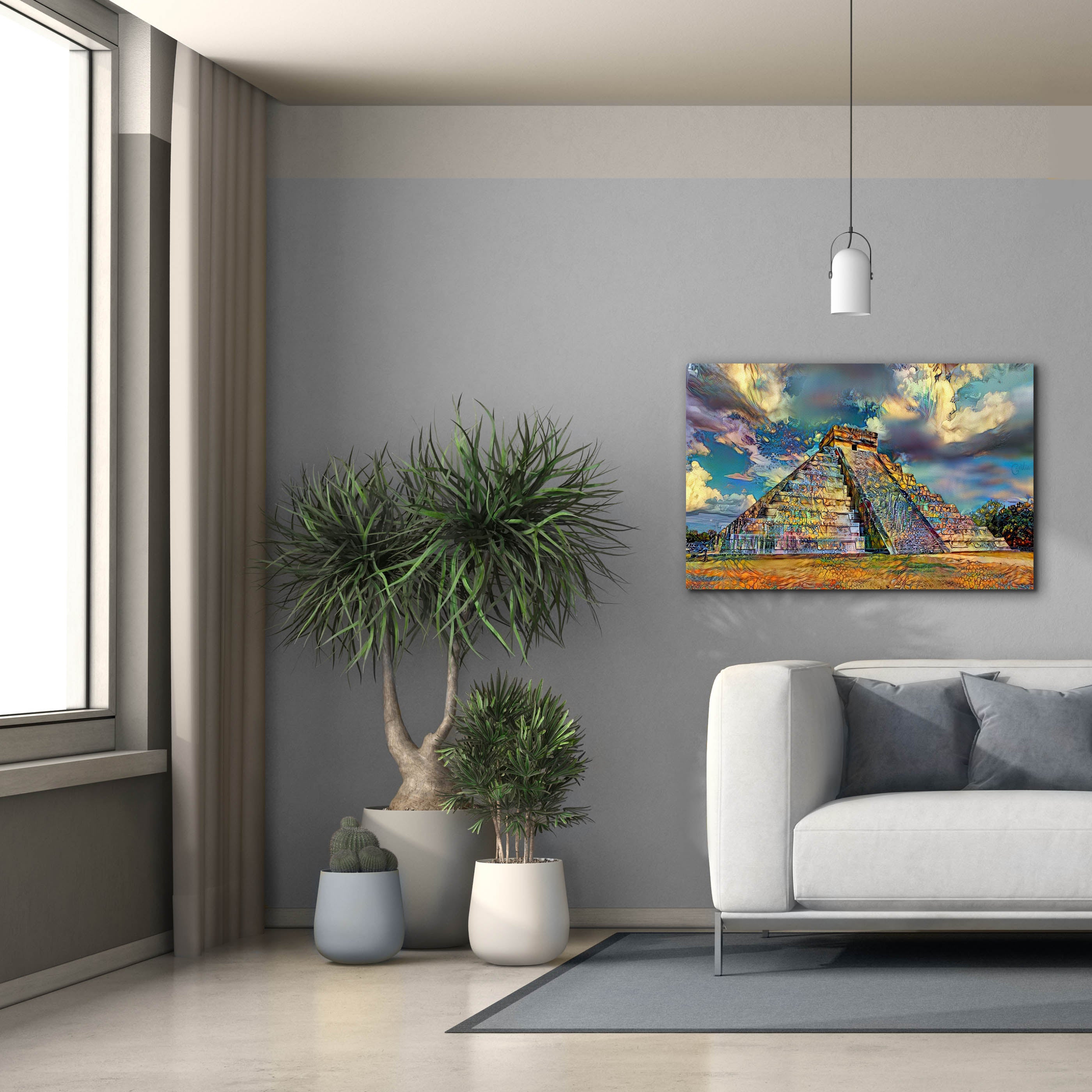 'Yucatan Mexico Chichen Itza' by Pedro Gavidia, Canvas Wall Art,40 x 26