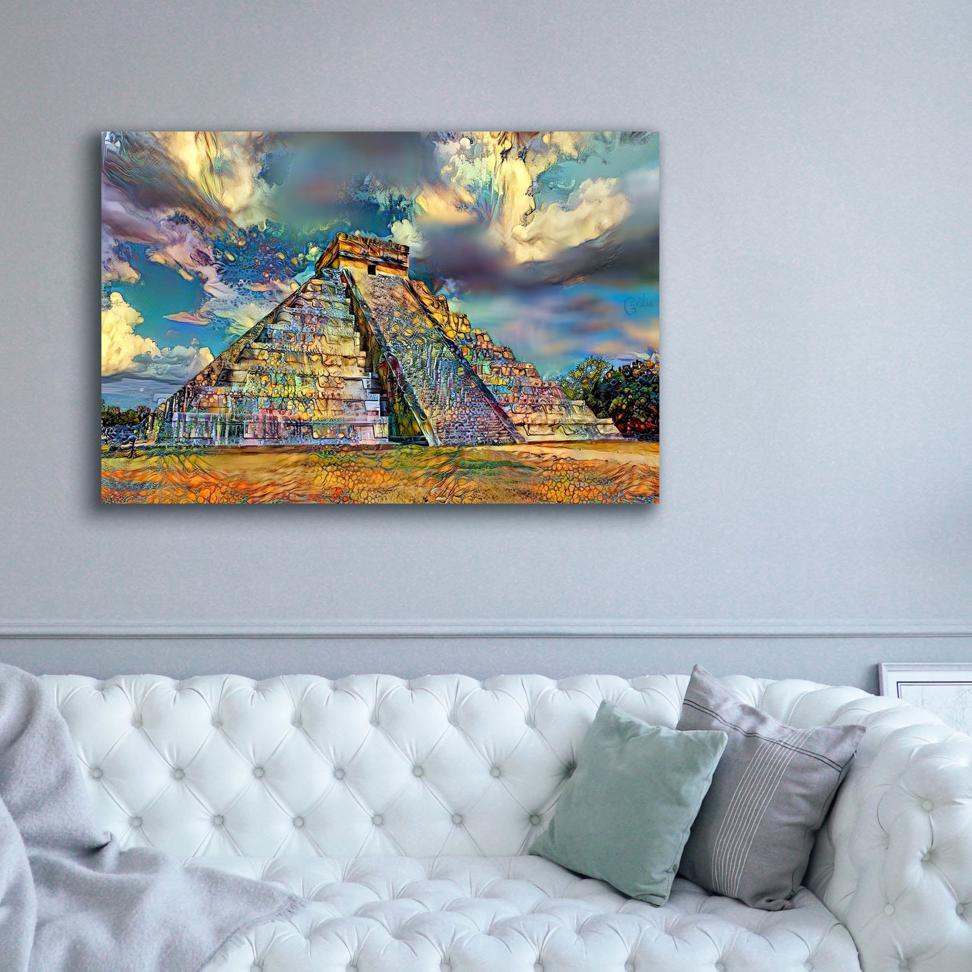 'Yucatan Mexico Chichen Itza' by Pedro Gavidia, Canvas Wall Art,60 x 40