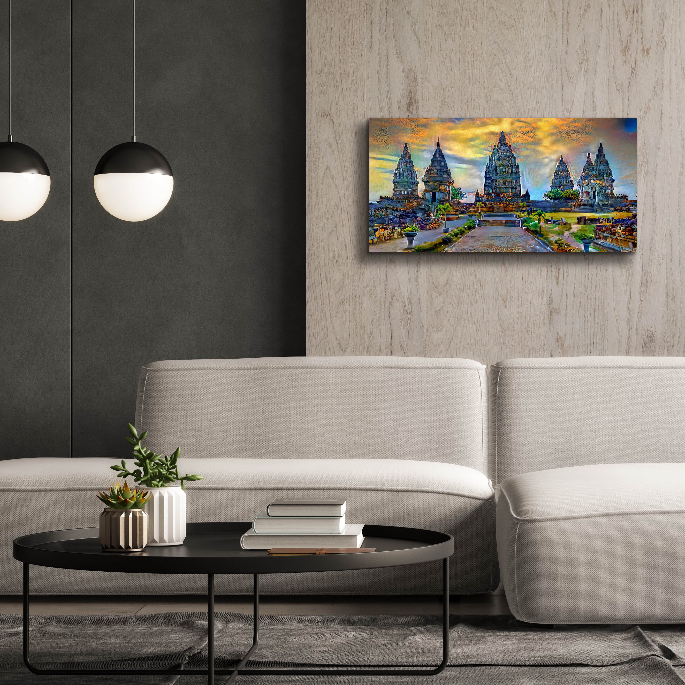 'Yogyakarta Indonesia Prambanan temple' by Pedro Gavidia, Canvas Wall Art,40 x 20