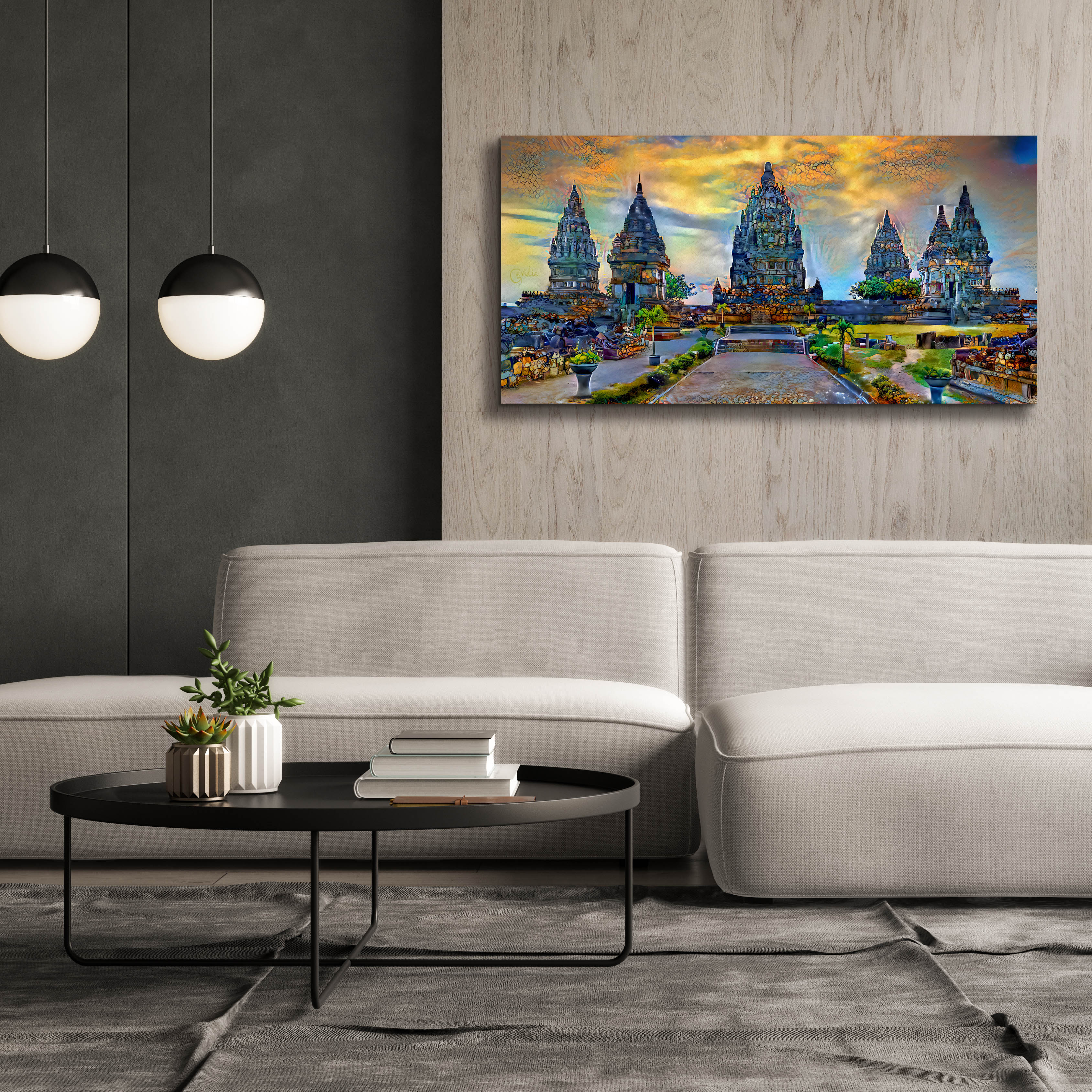 'Yogyakarta Indonesia Prambanan temple' by Pedro Gavidia, Canvas Wall Art,60 x 30