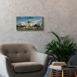'Washington United States Capitol' by Pedro Gavidia, Canvas Wall Art,24 x 12