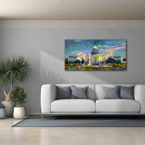'Washington United States Capitol' by Pedro Gavidia, Canvas Wall Art,60 x 30