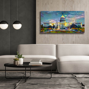 'Washington United States Capitol' by Pedro Gavidia, Canvas Wall Art,60 x 30