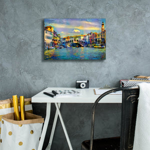 'Venice Italy Rialto Bridge' by Pedro Gavidia, Canvas Wall Art,18 x 12
