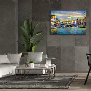'Venice Italy Rialto Bridge' by Pedro Gavidia, Canvas Wall Art,60 x 40