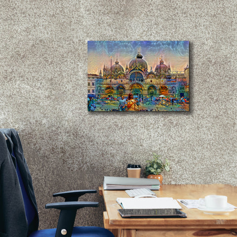 Image of 'Venice Italy Patriarchal Cathedral Basilica of Saint Mark' by Pedro Gavidia, Canvas Wall Art,26 x 18