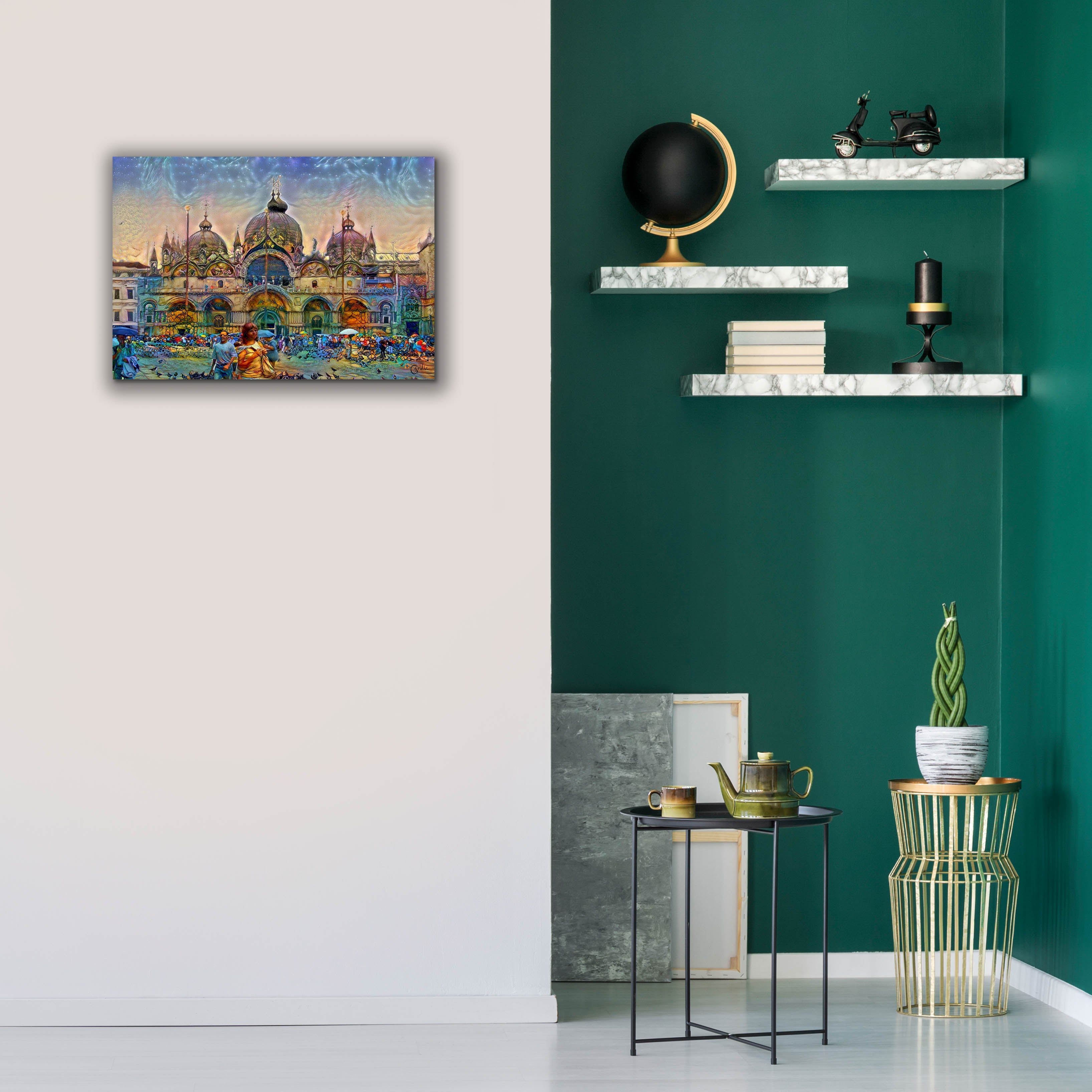 'Venice Italy Patriarchal Cathedral Basilica of Saint Mark' by Pedro Gavidia, Canvas Wall Art,26 x 18