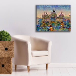 'Venice Italy Patriarchal Cathedral Basilica of Saint Mark' by Pedro Gavidia, Canvas Wall Art,34 x 26