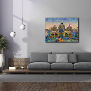 'Venice Italy Patriarchal Cathedral Basilica of Saint Mark' by Pedro Gavidia, Canvas Wall Art,54 x 40