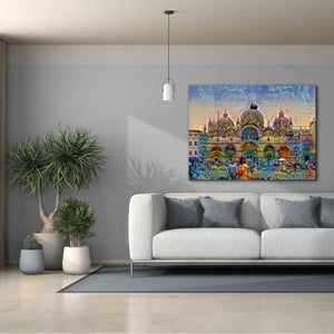 'Venice Italy Patriarchal Cathedral Basilica of Saint Mark' by Pedro Gavidia, Canvas Wall Art,54 x 40