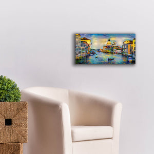 'Venice Italy Grand Canal and La Salute' by Pedro Gavidia, Canvas Wall Art,24 x 12