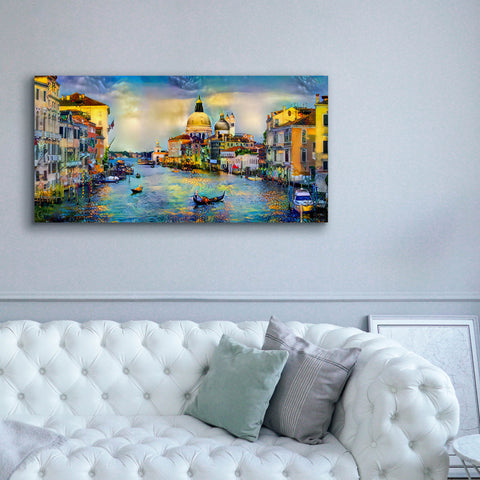 Image of 'Venice Italy Grand Canal and La Salute' by Pedro Gavidia, Canvas Wall Art,60 x 30