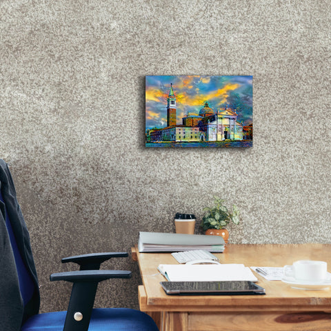 Image of 'Venice Italy Church of San Giorgio Maggiore' by Pedro Gavidia, Canvas Wall Art,18 x 12