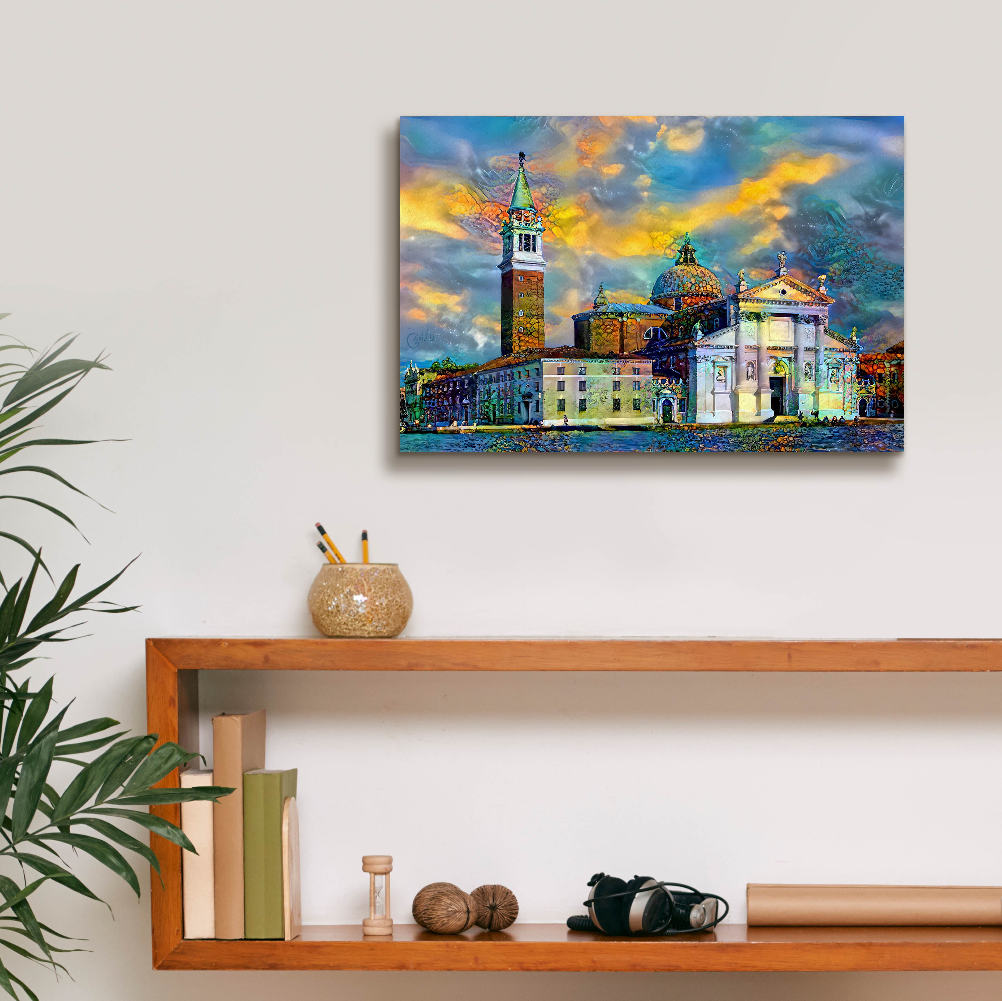 'Venice Italy Church of San Giorgio Maggiore' by Pedro Gavidia, Canvas Wall Art,18 x 12