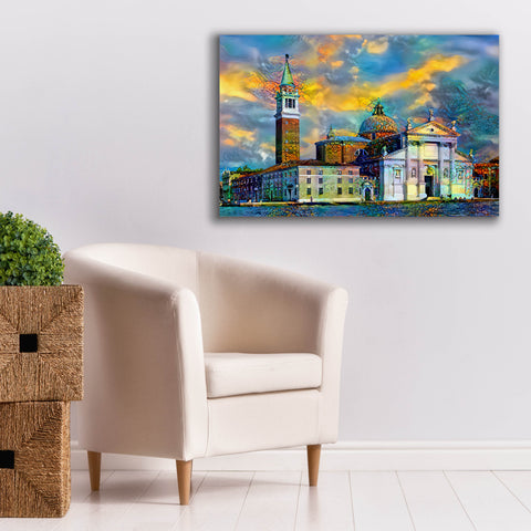 Image of 'Venice Italy Church of San Giorgio Maggiore' by Pedro Gavidia, Canvas Wall Art,40 x 26