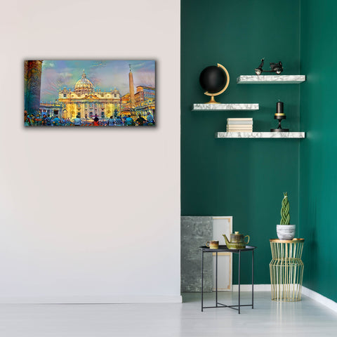 Image of 'Vatican City Saint Peter Basilica' by Pedro Gavidia, Canvas Wall Art,40 x 20