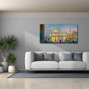'Vatican City Saint Peter Basilica' by Pedro Gavidia, Canvas Wall Art,60 x 30
