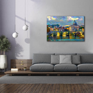 'Vatican City Saint Peter Basilica and bridge by day' by Pedro Gavidia, Canvas Wall Art,60 x 40